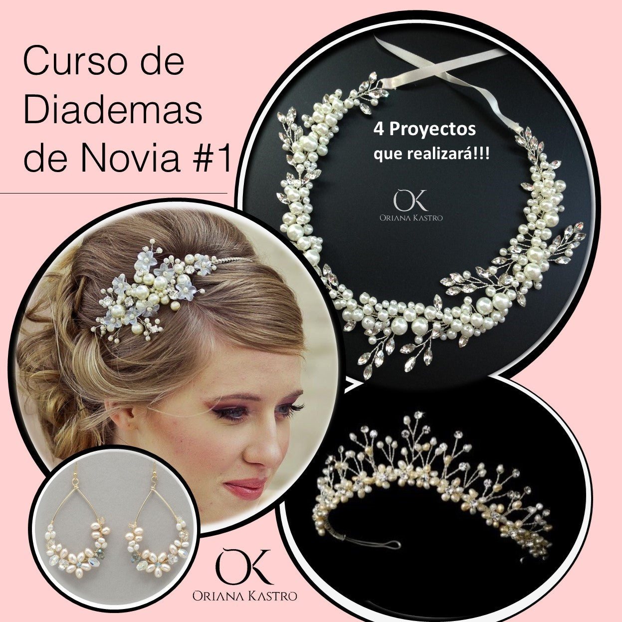 Curso de Diademas de Novia + Curso Gratis de Emprendedoras