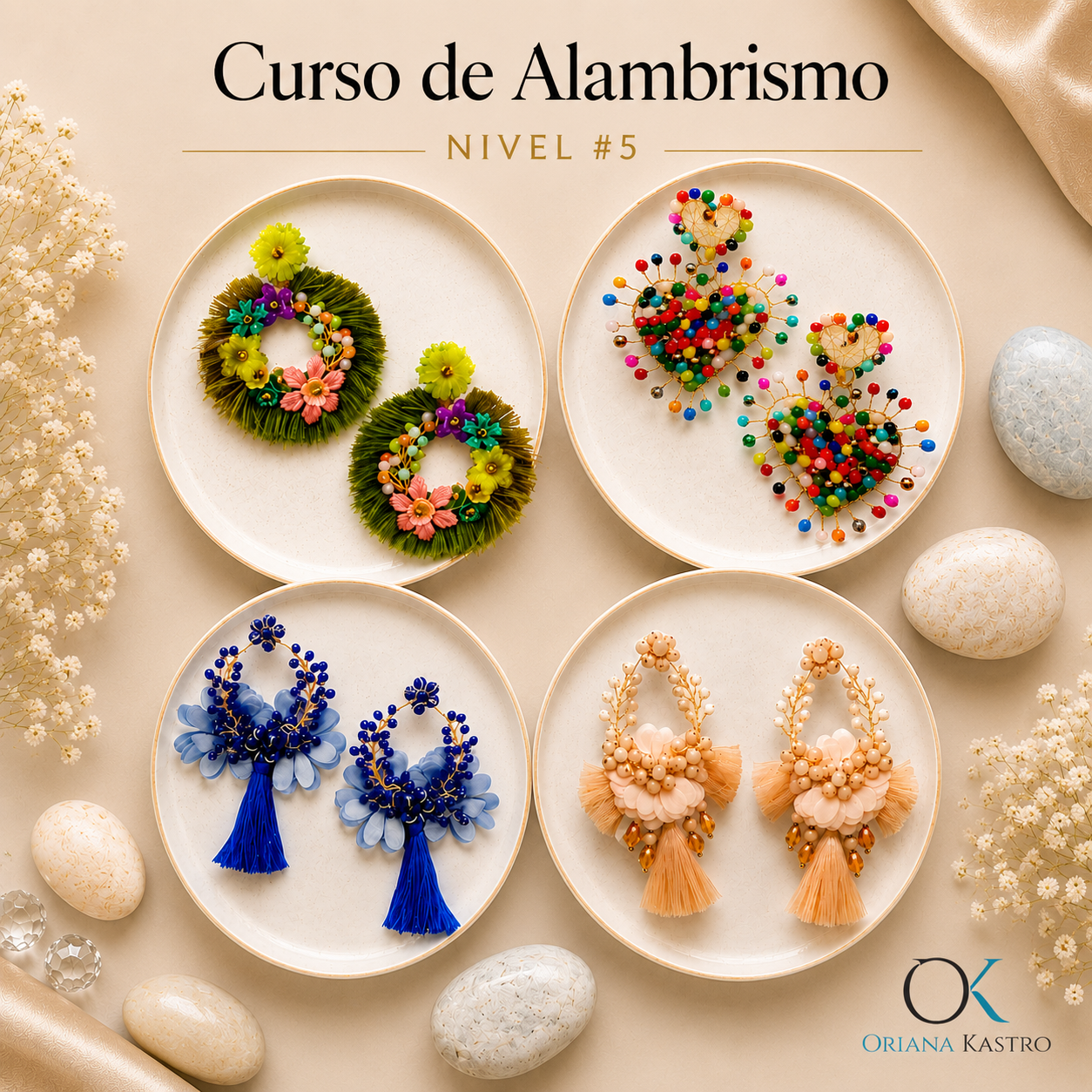 Curso de Bisutería Fina en Alambrismo Nivel 5 - Técnicas Avanzadas