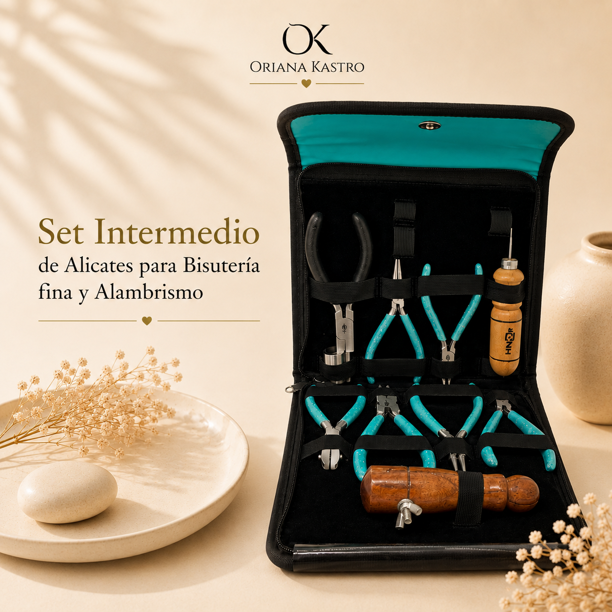 Set Intermedio de Alicates para Bisutería fina y Alambrismo