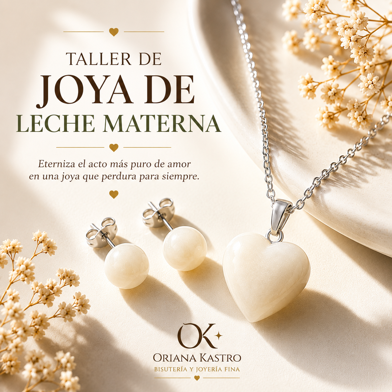 Taller de Joyería de Leche Materna - Dije Corazón