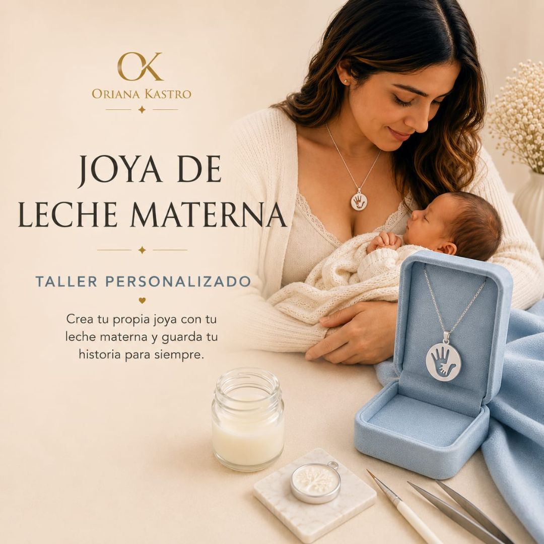 Taller de Joya de Leche Materna - Dije Manos Mamá y bebé
