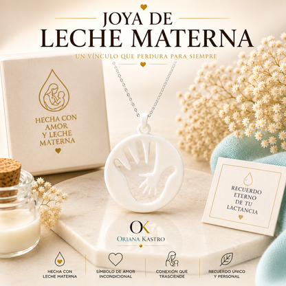 Taller de Joyería de Leche Materna - Dije Manos Mamá y Bebé