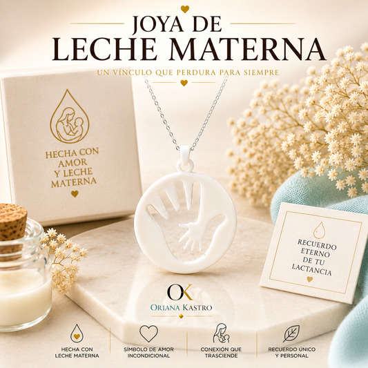 Taller de Joyería de Leche Materna - Dije Manos Mamá y Bebé