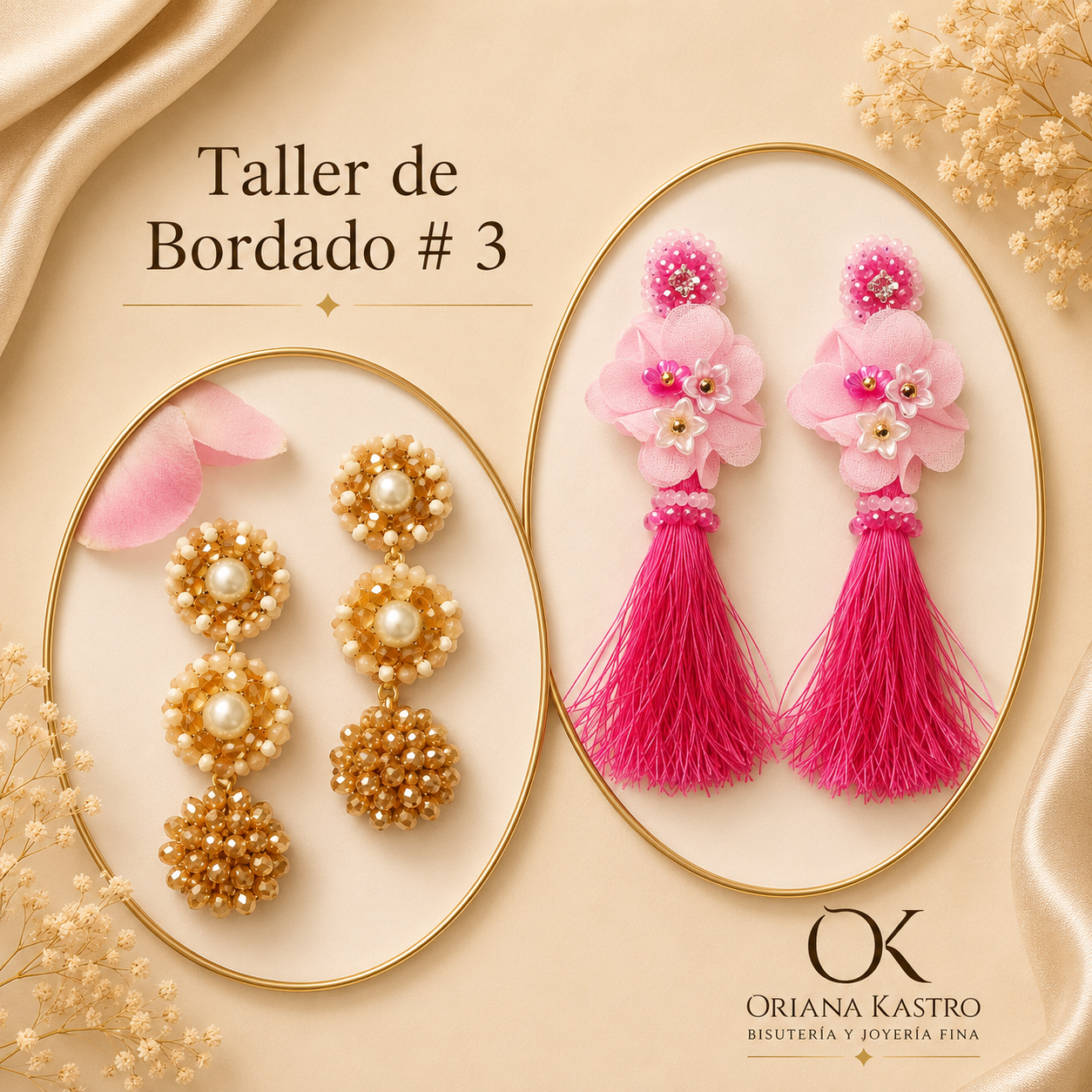 Taller de Aretes  Bordados - Intermedio 1